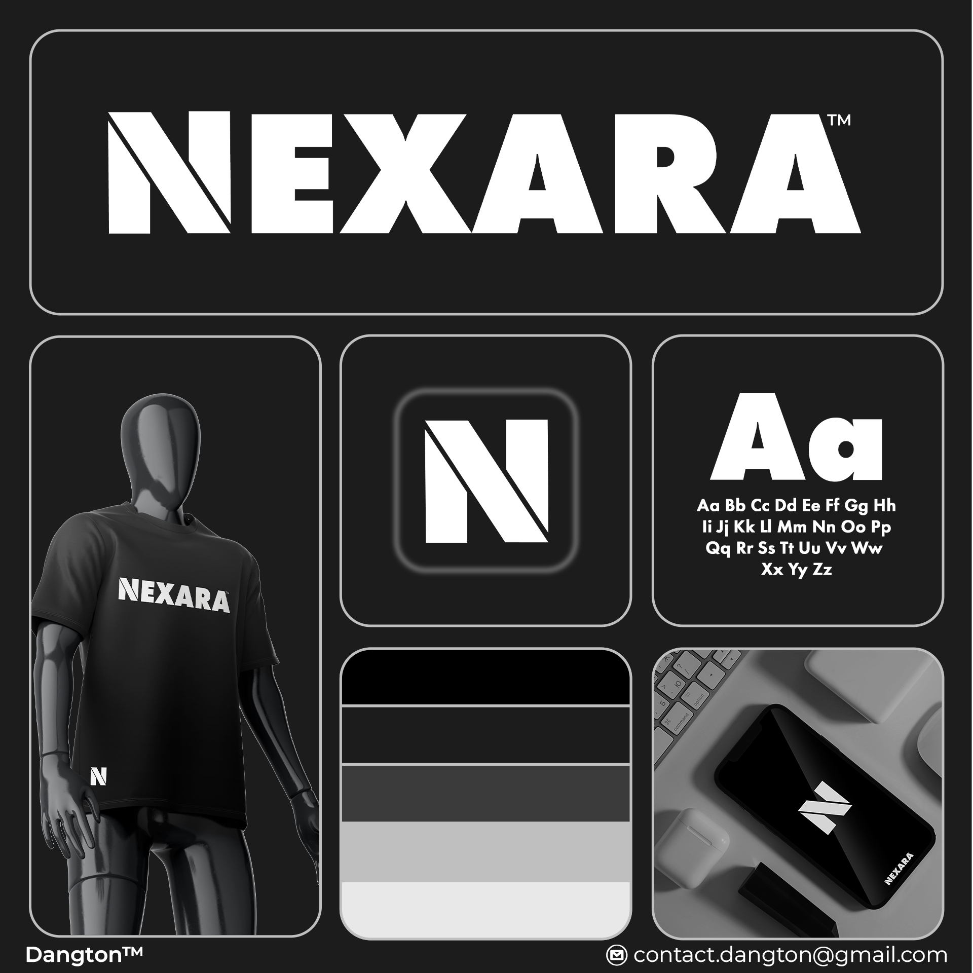 nexara brand identity design copy